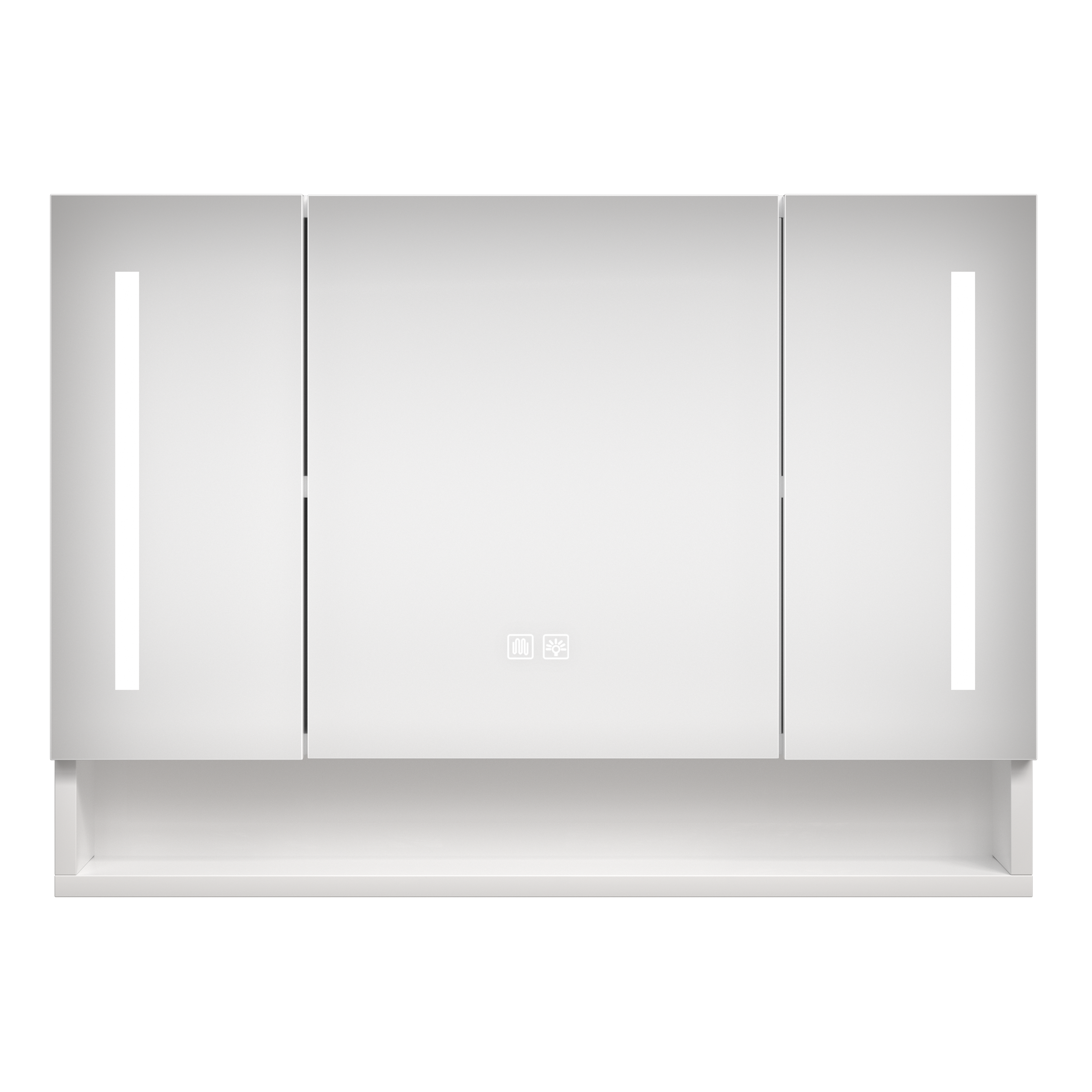 Armadietto Bagno LED 100x70cm 3 Ante