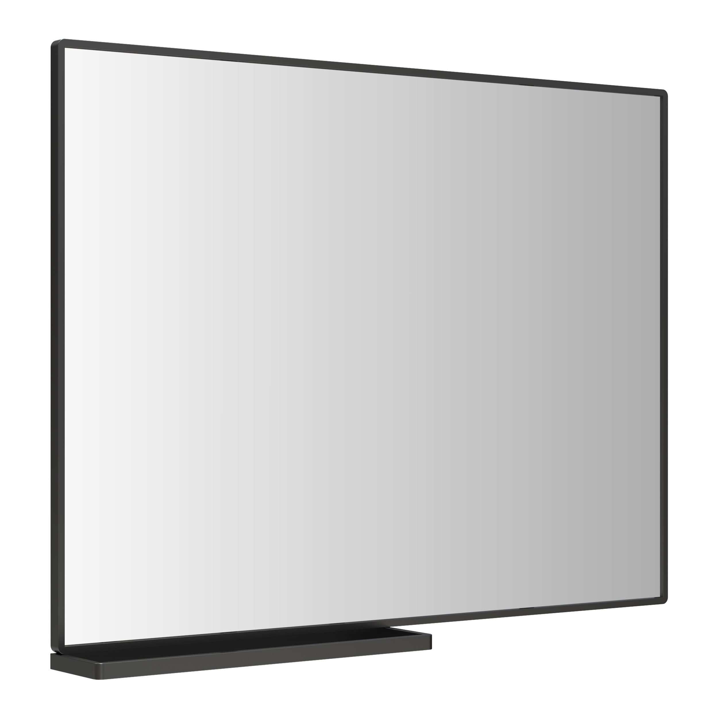Specchio Bagno 102x76cm con Mensola Nero