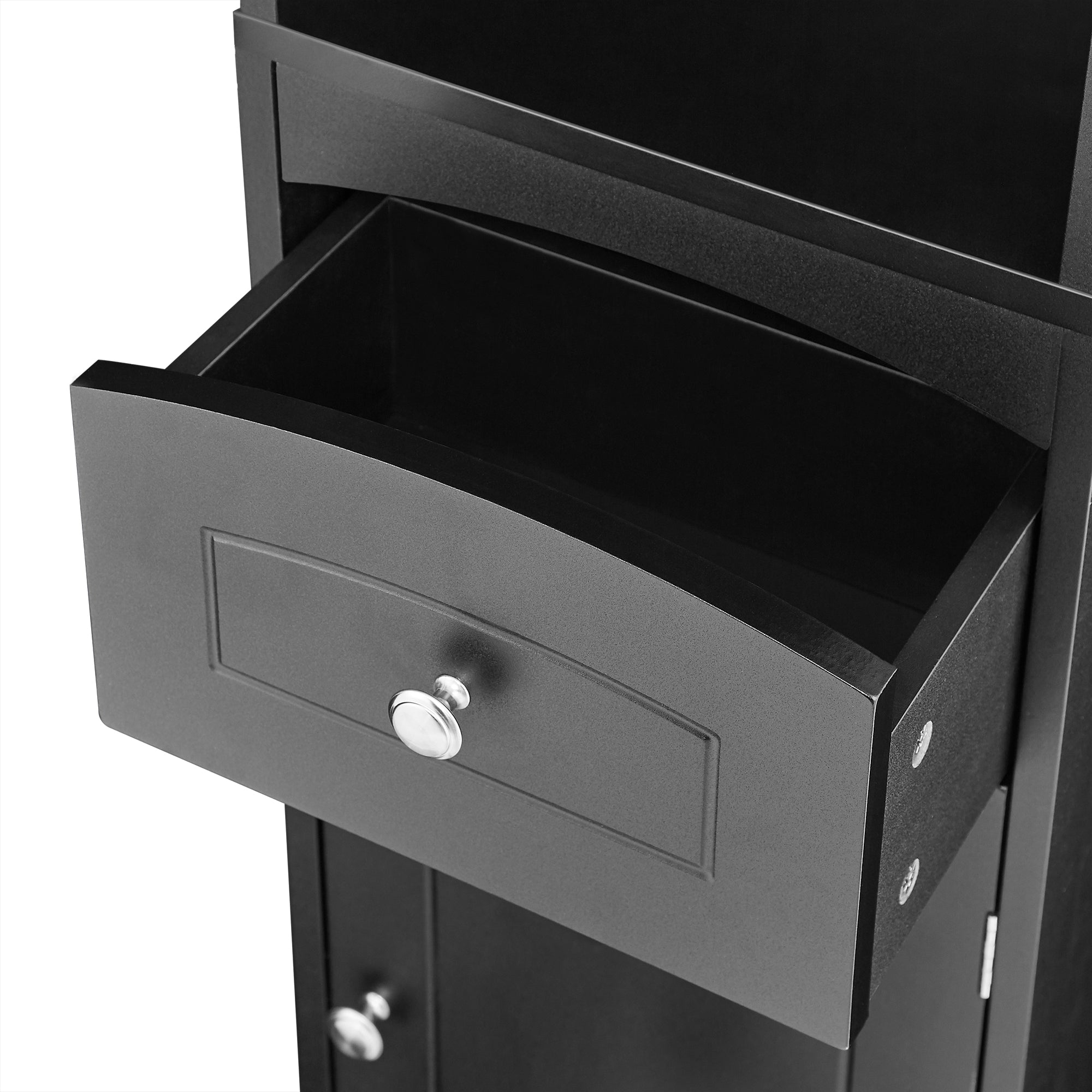 Mobile Bagno Stretto Alto Nero 170cm