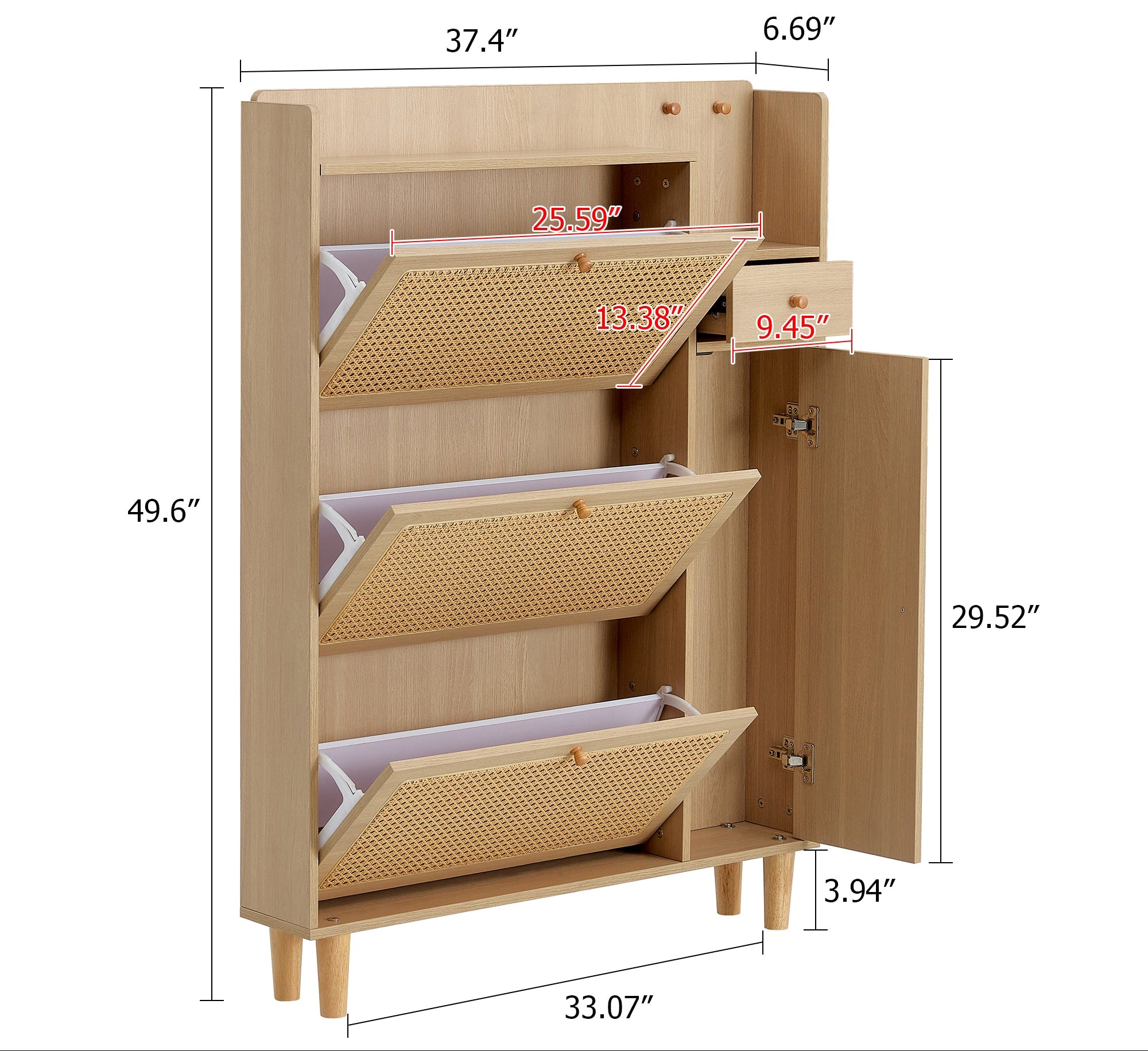 Mobile Contenitore Rattan Naturale