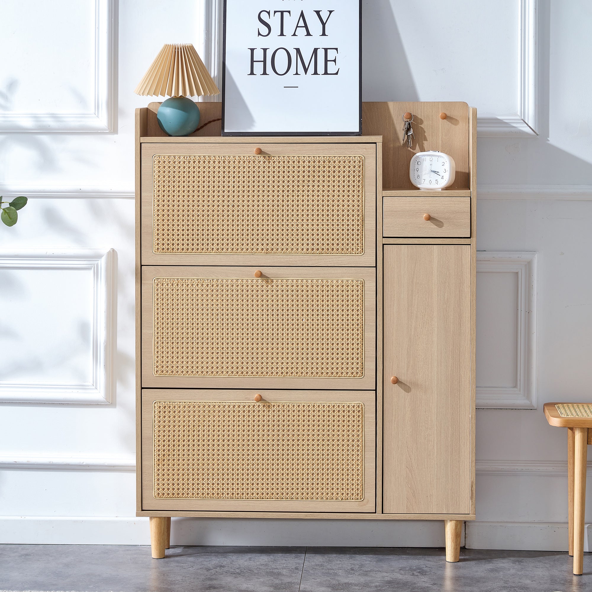 Mobile Contenitore Rattan Naturale