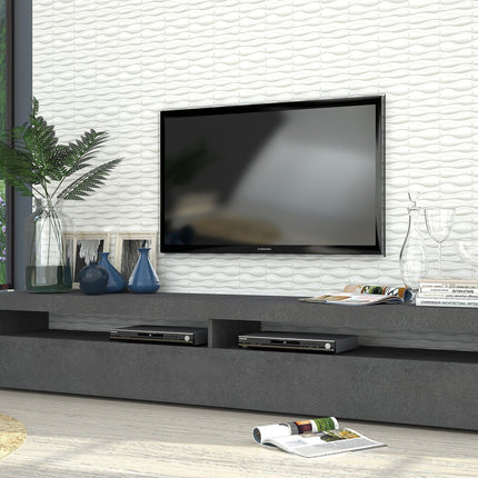 Porta tv BURRATA 200 cm 2 vani giorno + 1 anta a ribalta.