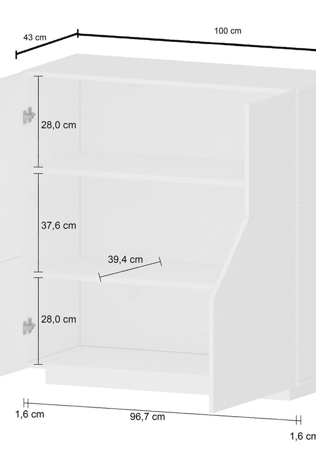 Credenza ALIEN alta da 100 cm.