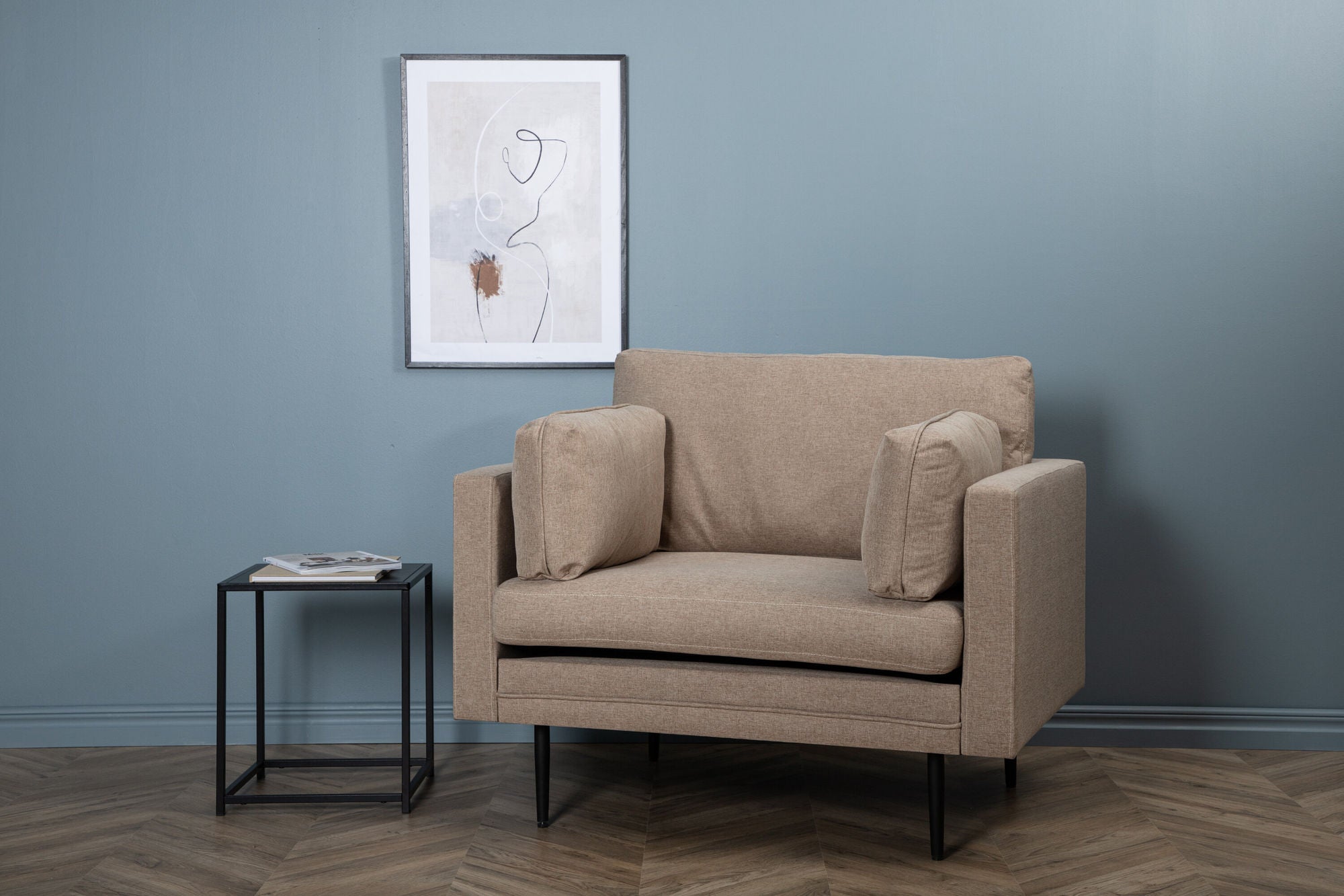 Poltrona Boom - Tessuto Marrone e Nero