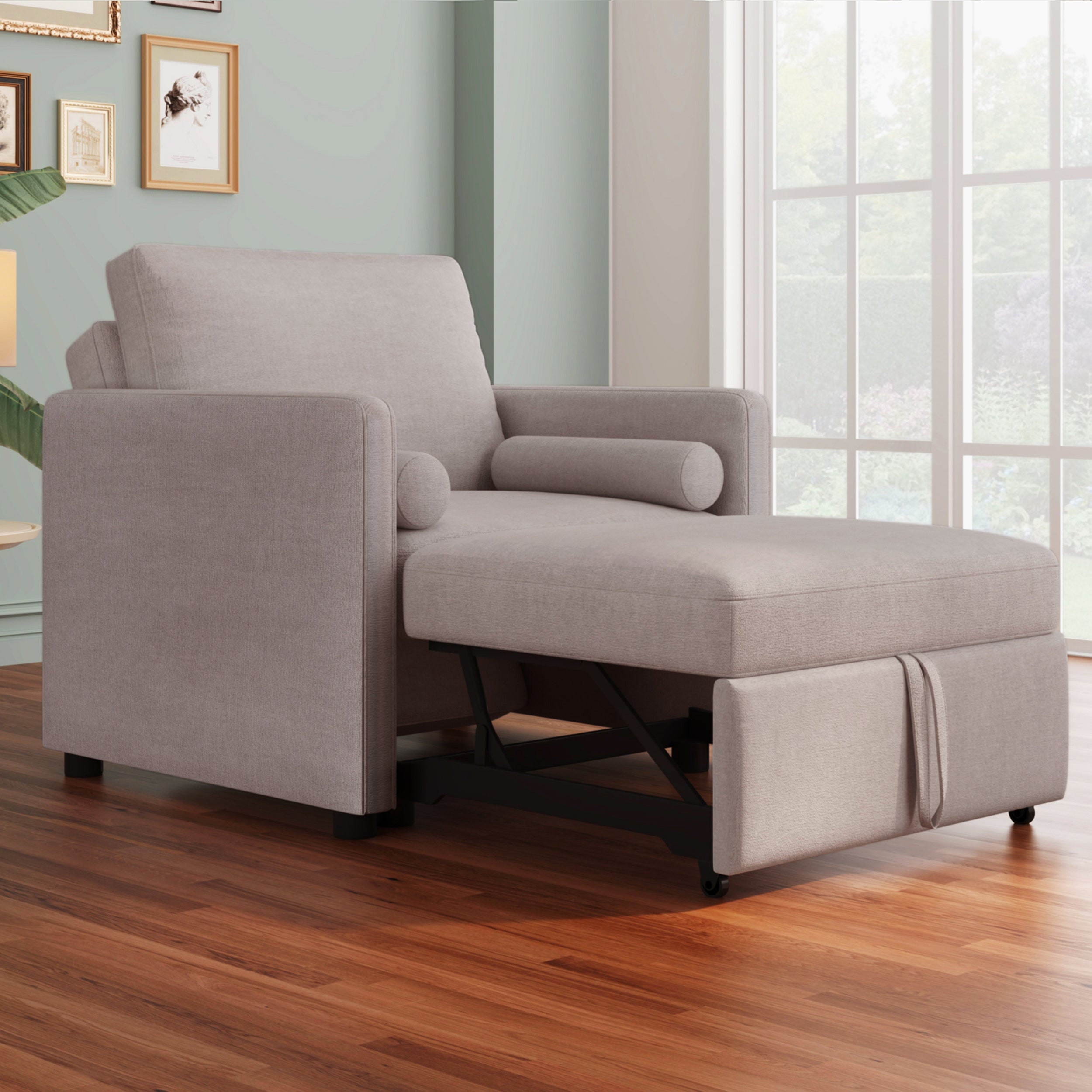Poltrona Letto 3 in 1 Lino Tan