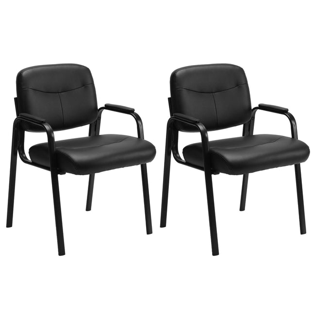 Guest Reception Desk Chairs Without Wheels for Waiting Room, Restaurant, Library, Barber Store 2P