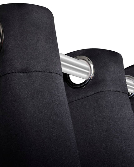 Tenda Oscurante con Occhielli in Metallo 270x245 cm Nera