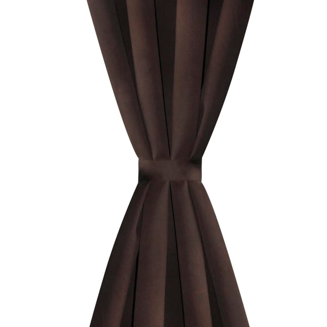 Tenda Oscurante con Occhielli in Metallo 270x245 cm Marrone