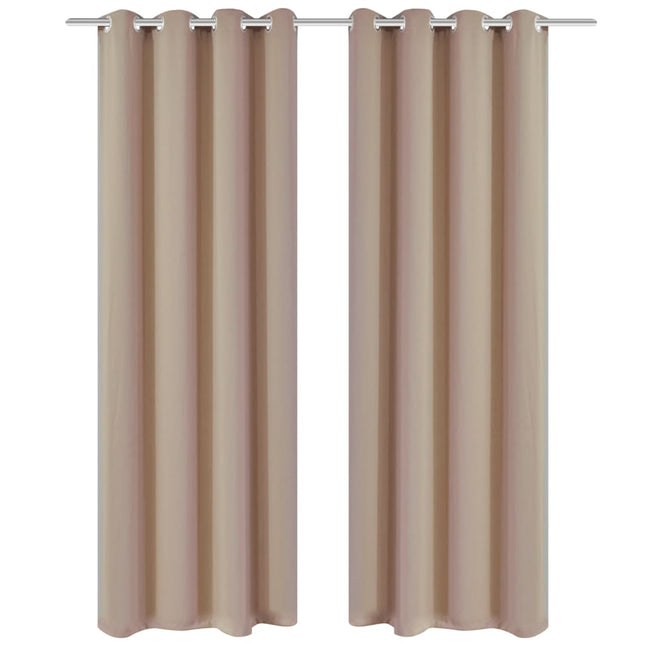Tenda Oscurante con Occhielli in Metallo 270x245 cm Crema