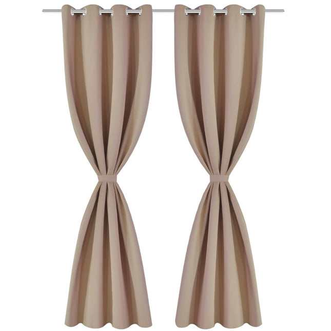 Tenda Oscurante con Occhielli in Metallo 270x245 cm Crema