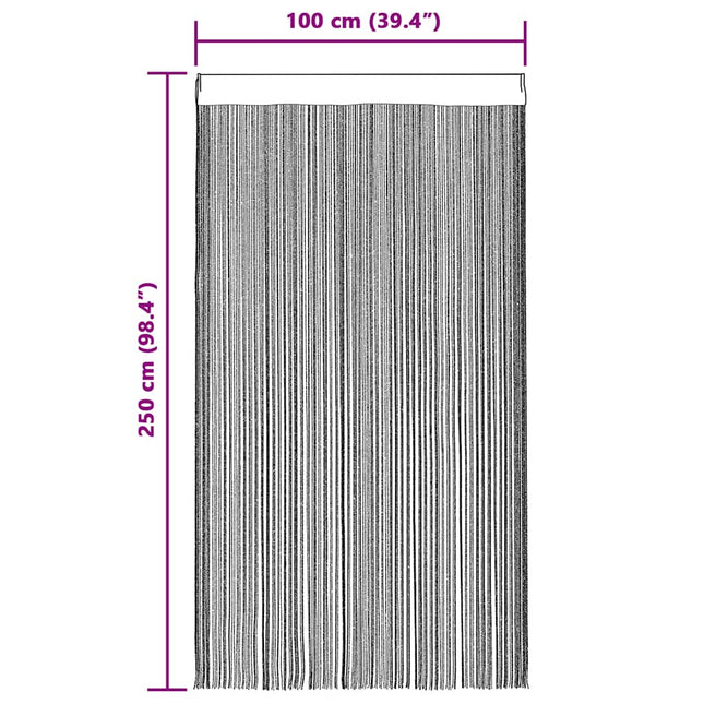 2 Pz Tende a Fili 100x250 cm Crema