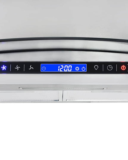 Cappa a Isola 90cm con Display LCD e Sensore Touch 756 m³/h LED