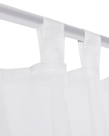 Tenda Trasparente Colore Bianco 140 x 225 cm 2 pezzi