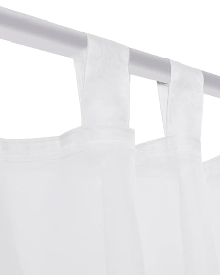 Tende Trasparenti di Voile Bianco 140 x 245 cm 2 pz