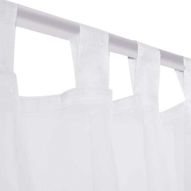 Tende Trasparenti di Voile Bianco 140 x 245 cm 2 pz
