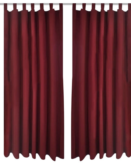 Tende Micro-Raso Bordò 2 pezzi con Occhielli 140 x 225 cm