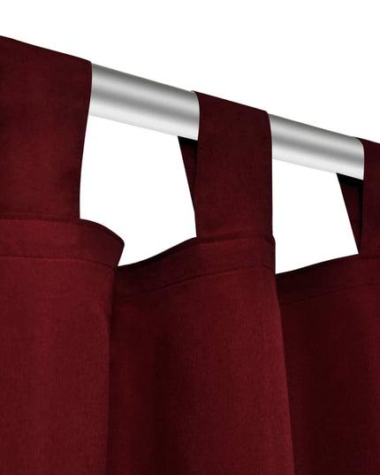 Tende Micro-Raso Bordò 2 pezzi con Occhielli 140 x 225 cm