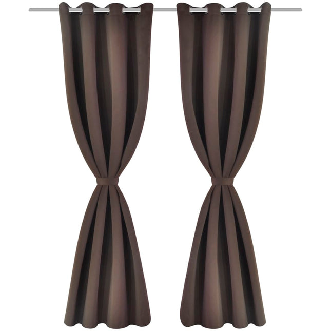 Tende Oscuranti 2 pz con Anelli in Metallo 135 x 245 cm