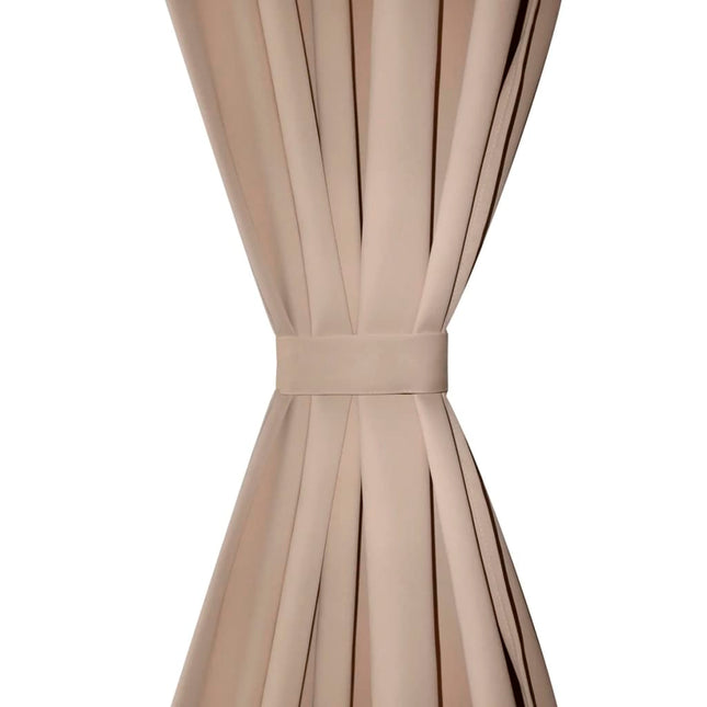 Tende Oscuranti Nere 2 pz con Orlo Ribattuto 135 x 245 cm