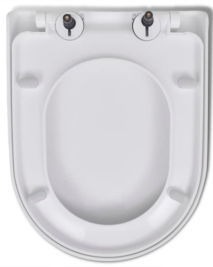 Copriwater Ammortizzato e Sgancio Rapido Bianco Quadrato