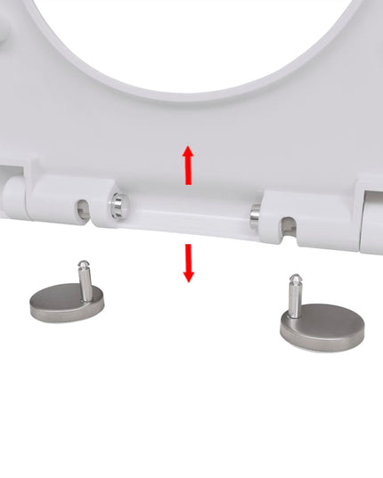 Copriwater Ammortizzato e Sgancio Rapido Bianco Quadrato