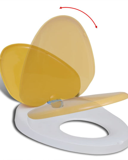 Copriwater Ammortizzato Bianco e Giallo per Adulti/Bambini