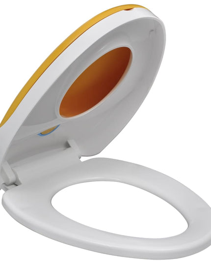 Copriwater Ammortizzato Bianco e Giallo per Adulti/Bambini