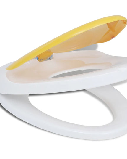 Copriwater Ammortizzato Bianco e Giallo per Adulti/Bambini