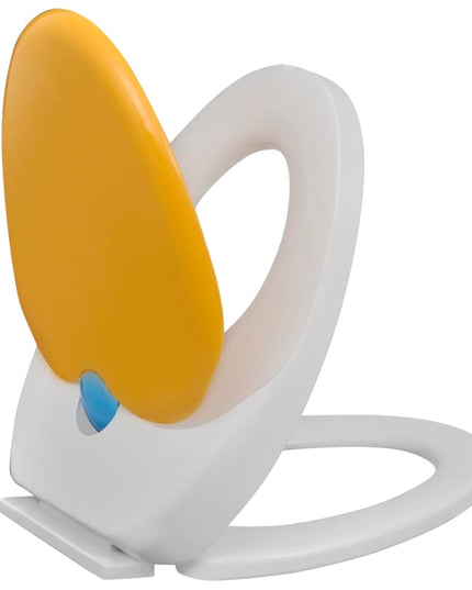 Copriwater Ammortizzato Bianco e Giallo per Adulti/Bambini