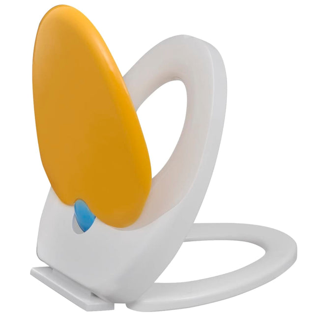 Copriwater Ammortizzato Bianco e Giallo per Adulti/Bambini