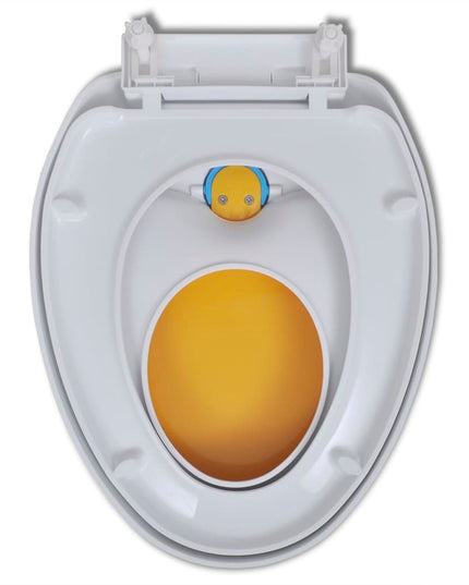 Copriwater Ammortizzato Bianco e Giallo per Adulti/Bambini