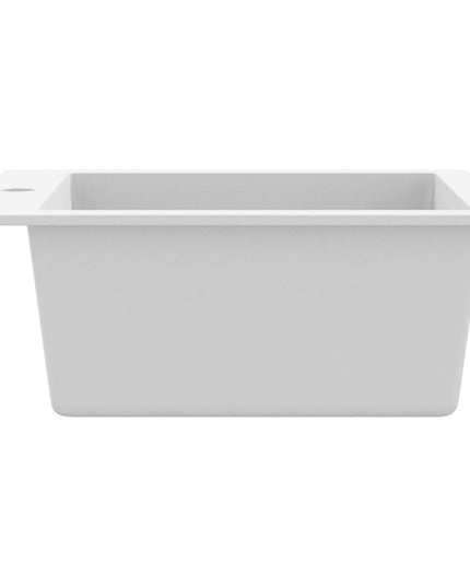 Lavandino Cucina Granito 1 Lavello ad Incasso Bianco Crema