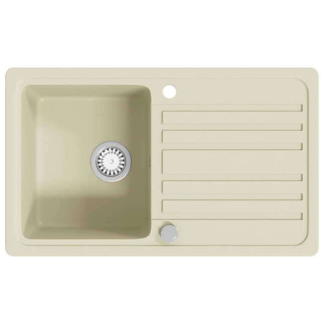Lavello da Cucina in Granito Vasca Singola Beige
