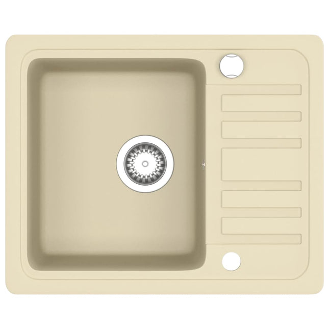 Lavello da Cucina in Granito Vasca Singola Beige