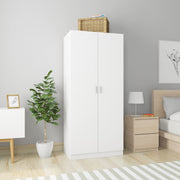 NNEVL Wardrobe White 80x52x180 cm Chipboard-0