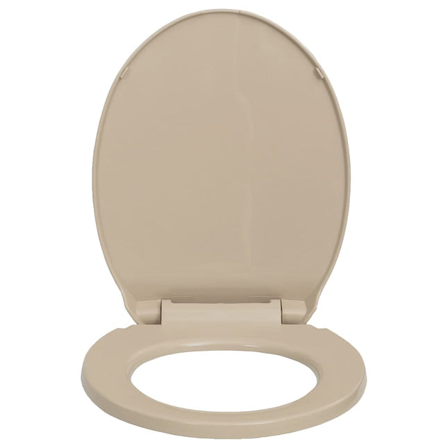 Tavoletta WC a Chiusura Ammortizzata Beige Ovale