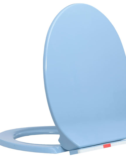 Copriwater Chiusura Ammortizzata e Sgancio Rapido Blu Ovale
