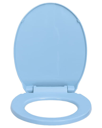 Copriwater Chiusura Ammortizzata e Sgancio Rapido Blu Ovale