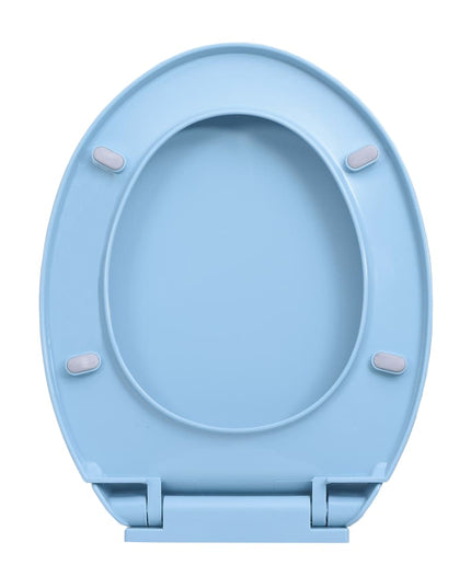 Copriwater Chiusura Ammortizzata e Sgancio Rapido Blu Ovale