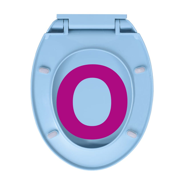 Copriwater Chiusura Ammortizzata e Sgancio Rapido Blu Ovale