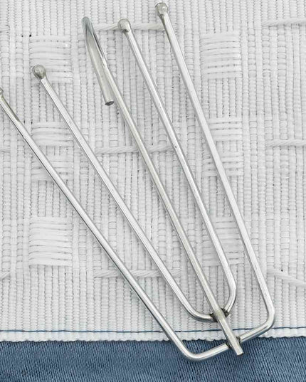 Tende Oscuranti con Ganci Effetto Lino 2 pz Blu 140x175 cm