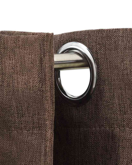 Tende Oscuranti Effetto Lino con Occhielli 2 pz Talpa 140x175cm