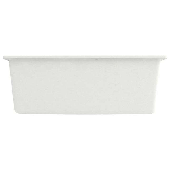 Lavello da Cucina con Foro Troppopieno Bianco in Granito