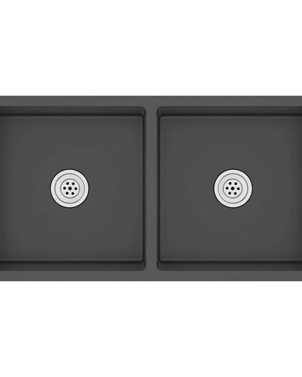 Lavello da Cucina Lavorato a Mano Nero Acciaio Inox