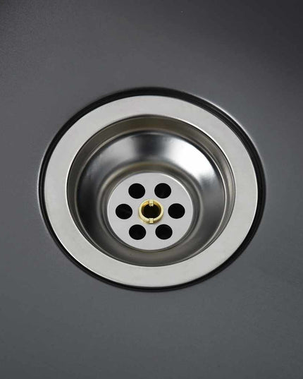 Lavello da Cucina Lavorato a Mano Nero Acciaio Inox