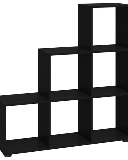 Libreria a Scala Nera 107 cm in Legno Multistrato