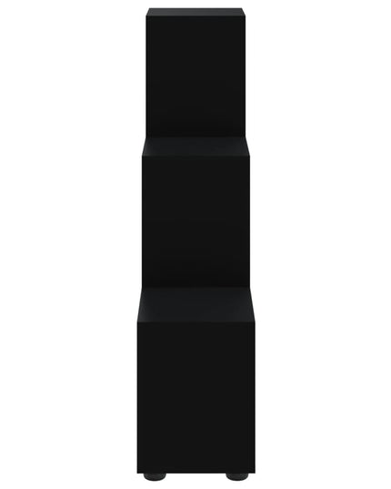 Libreria a Scala Nera 107 cm in Legno Multistrato