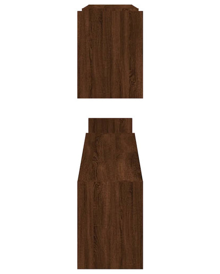 Mensole a Muro 2 pz Rovere Marrone 100x15x20 cm in Multistrato