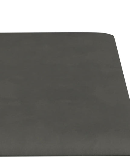 Pannelli Murali 12 pz Grigio Scuro 60x15 cm Velluto 1,08 m²
