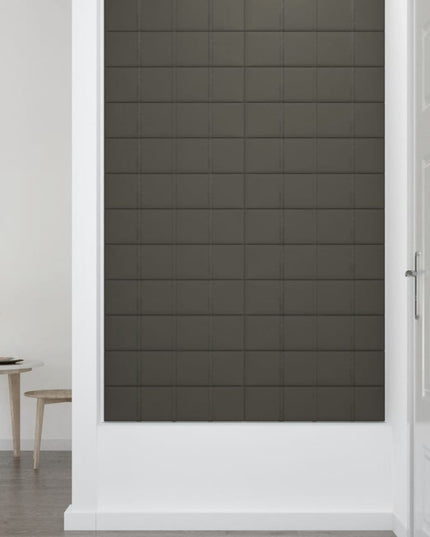 Pannelli Murali 12 pz Grigio Scuro 60x15 cm Velluto 1,08 m²
